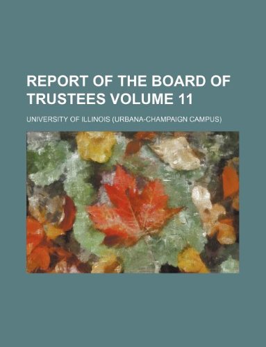 Report of the Board of Trustees Volume 11 Books