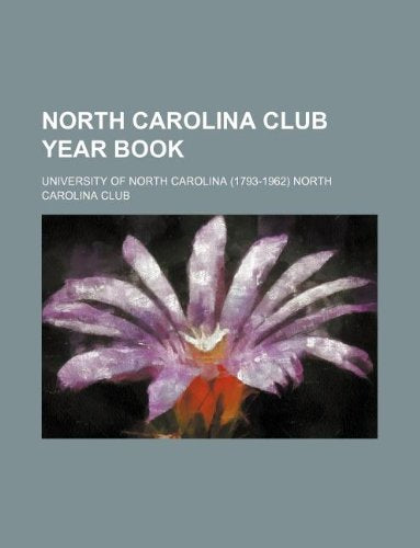 North Carolina Club Year Book Books