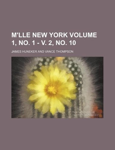M'Lle New York Volume 1, No. 1 - V. 2, No. 10 Books
