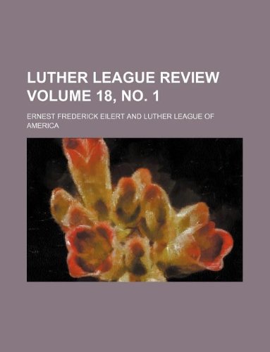 Luther League Review Volume 18, No. 1 Books