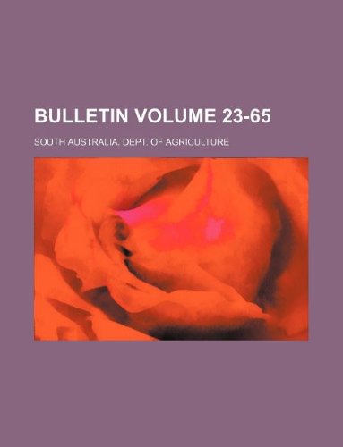 Bulletin Volume 23-65 Books