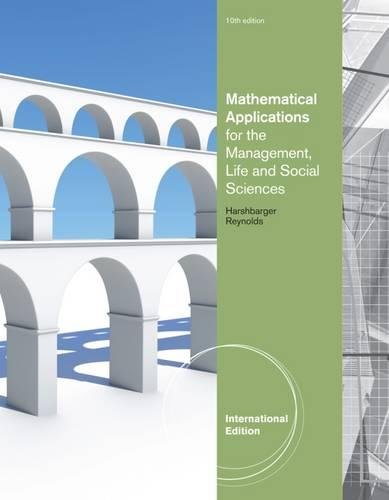 Mathematical Applications for the Management, Life, and Social Sciences, International Edition Natural Sciences