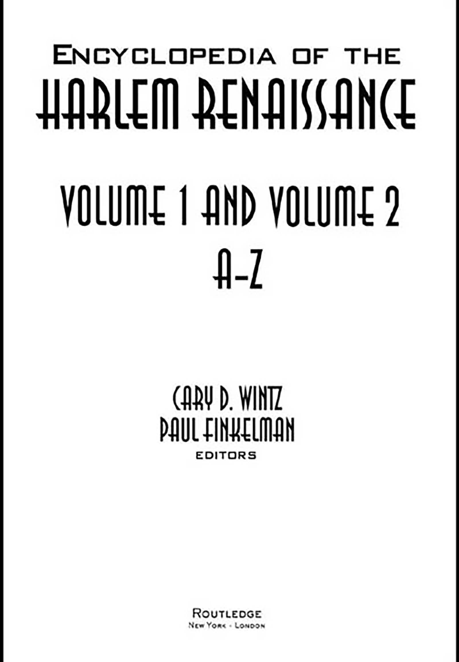 Encyclopedia of the Harlem Renaissance Social Sciences