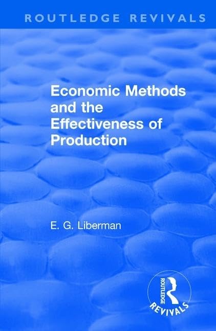 Revival: Economic Methods & the Effectiveness of Production (1971) (Routledge Revivals) Memories
