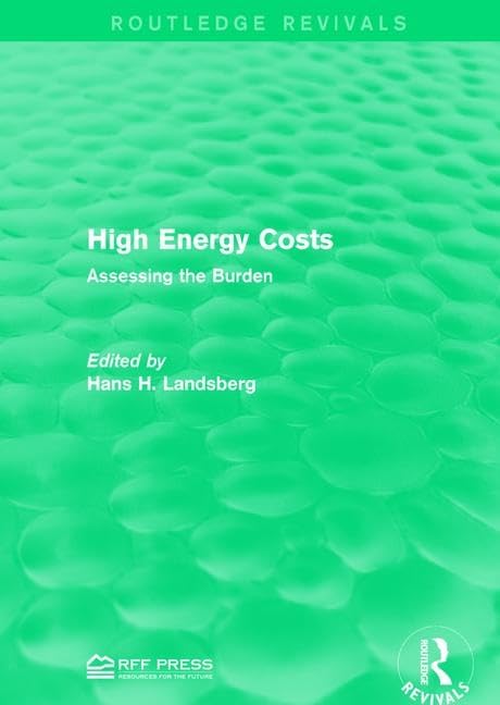 High Energy Costs: Assessing the Burden (Routledge Revivals) Business, Finance & Career