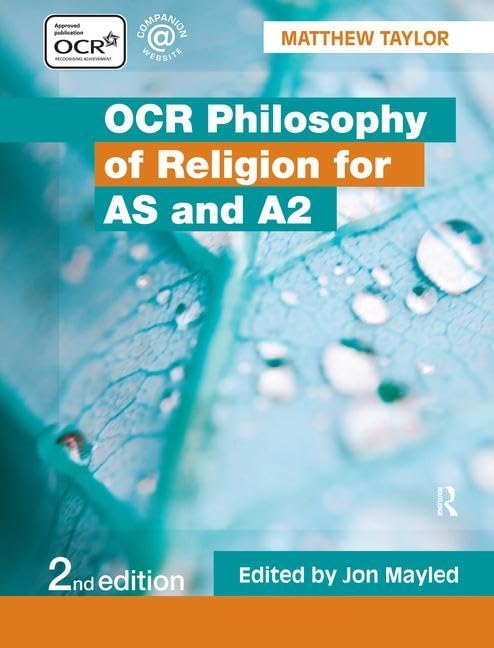 Ocr Philosophy of Religion for As and A2 Philosophy