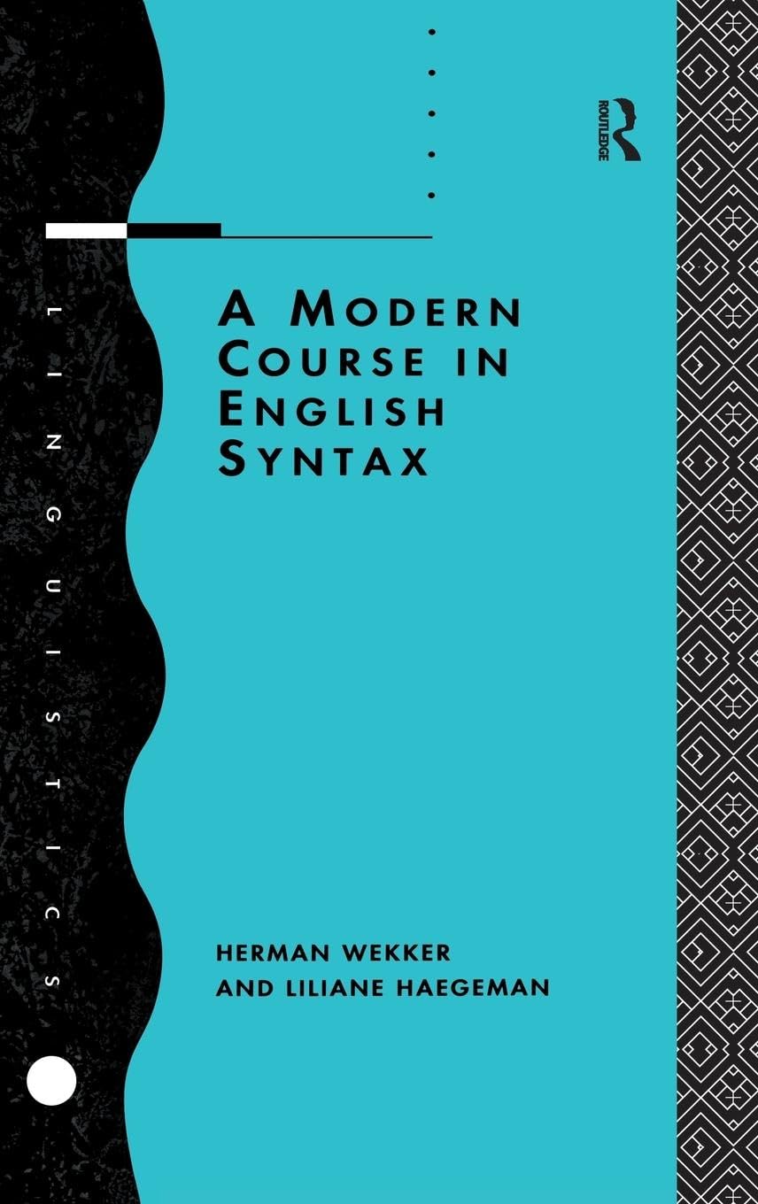 Product Image: A Modern Course in English Syntax