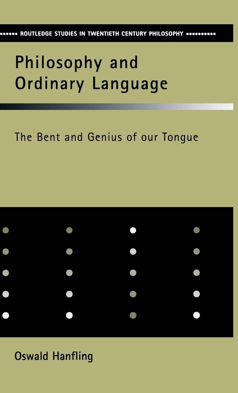 Product Image: Philosophy and Ordinary Language