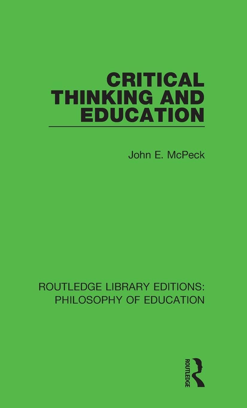 Critical Thinking and Education Education & Training