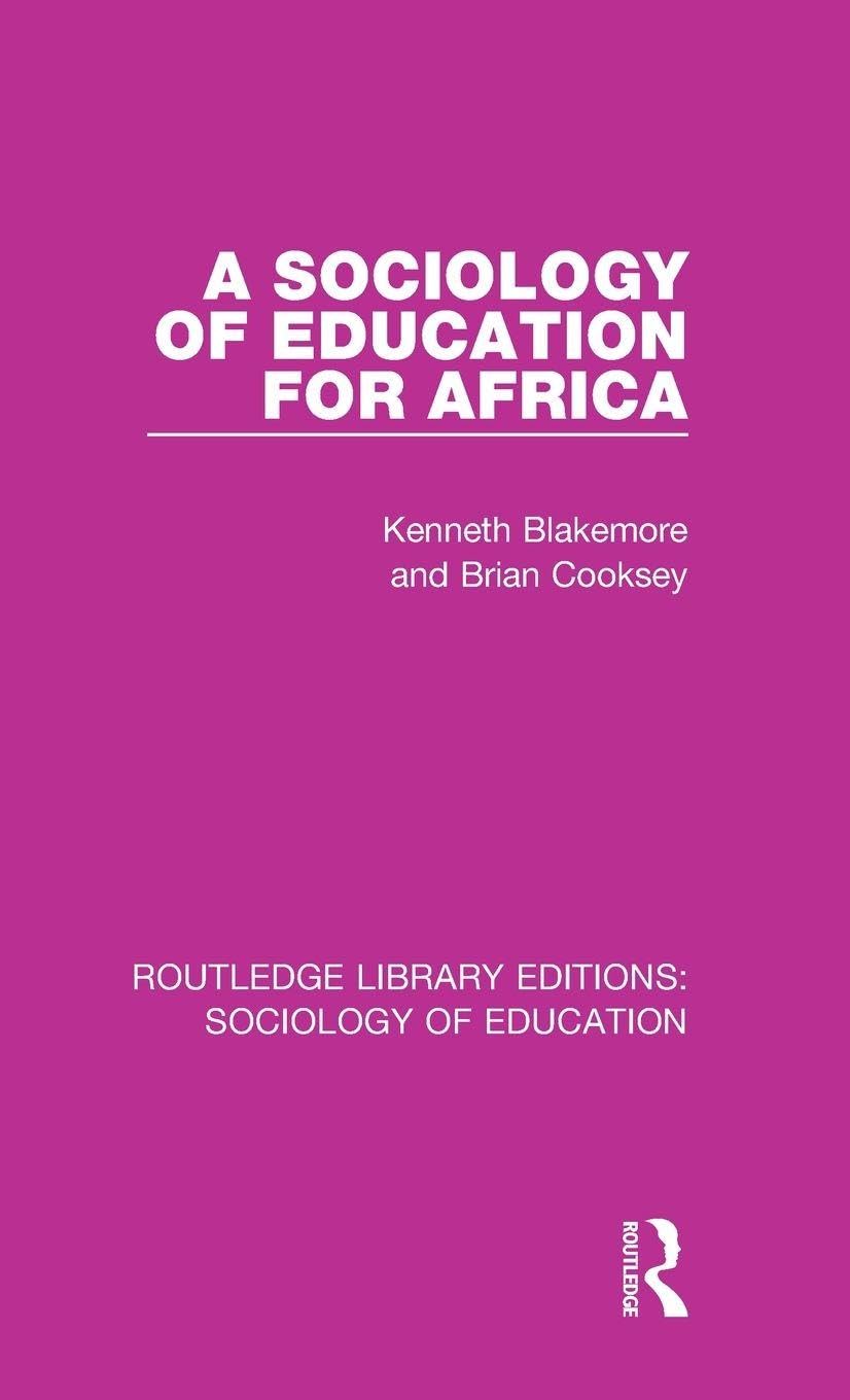 A Sociology of Education for Africa Social Sciences