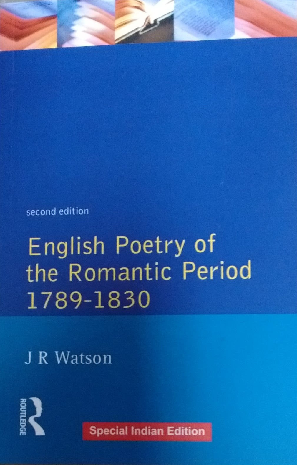 English Poetry of the Romantic Period 1789-1830 J.R. Watson Books