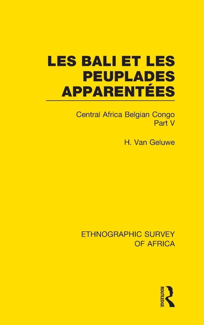 Les Bali et les Peuplades Apparentées (Ndaka-Mbo-Beke-Lika-Budu-Nyari) Law