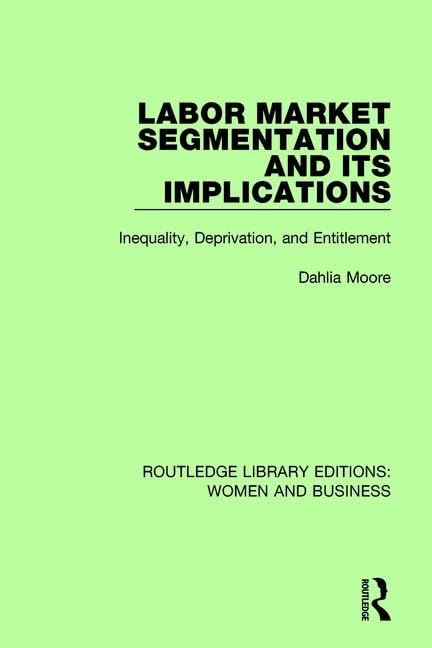 Labor Market Segmentation and Its Implications: Inequality, Deprivation, and Entitlement (Routledge Library Editions Women and Business, 3, Band 3) Books