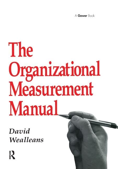 The Organizational Measurement Manual Business, Finance & Career