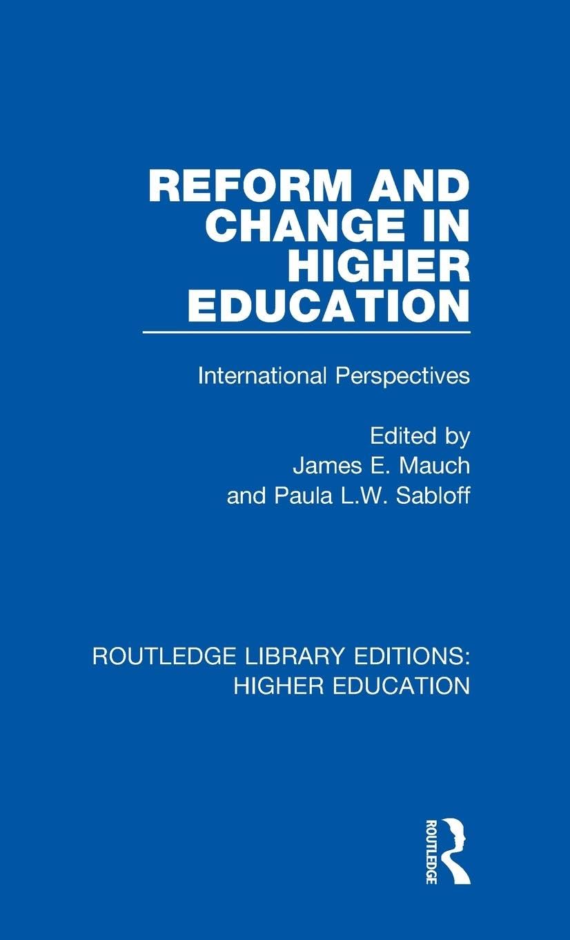 Product Image: Reform and Change in Higher Education