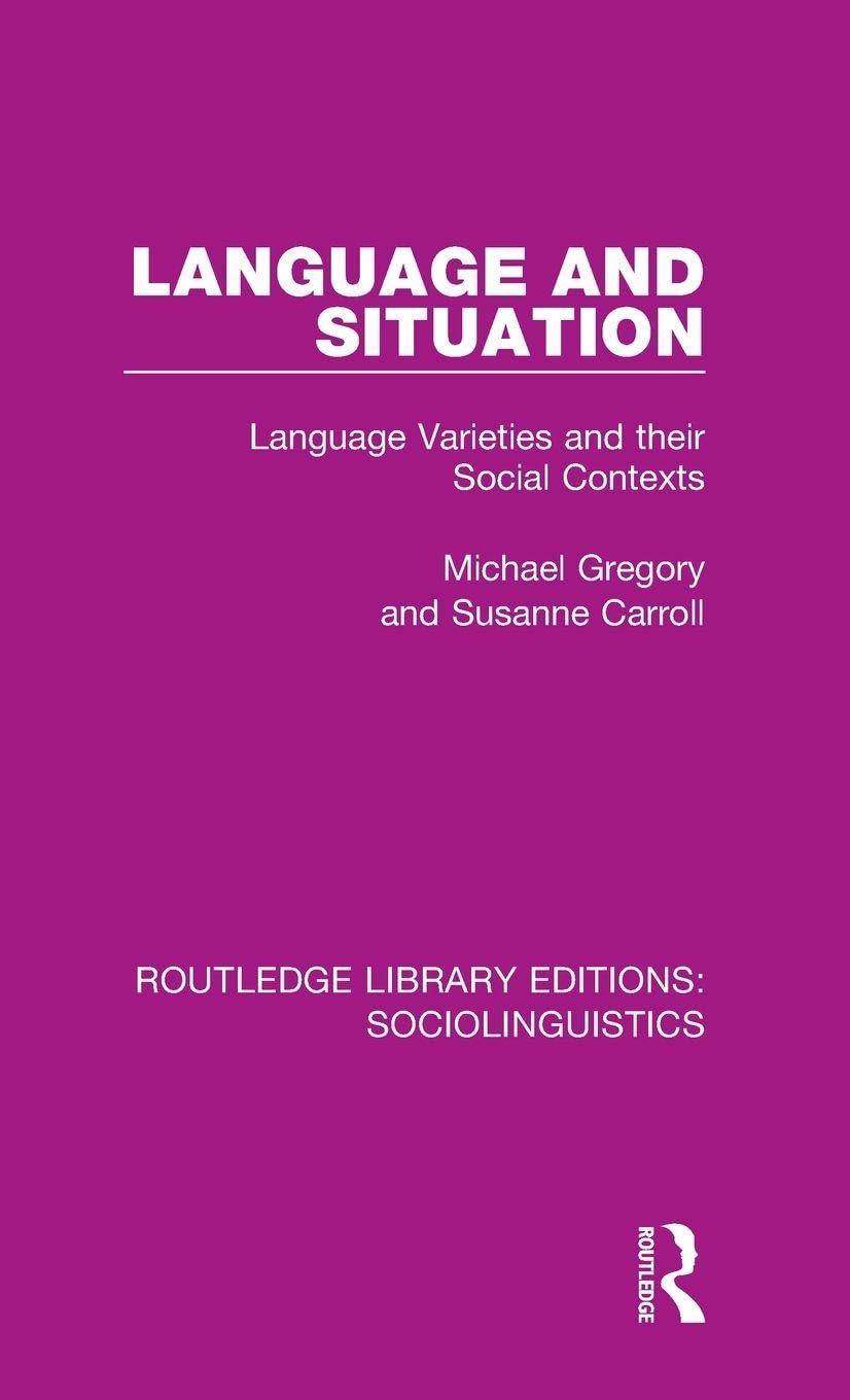 Language and Situation Social Sciences