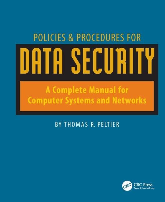 Product Image: Peltier, T: Policies and Procedures for Data Security