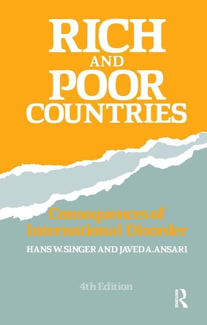 Rich and Poor Countries: Consequence of International Economic Disorder Social Sciences