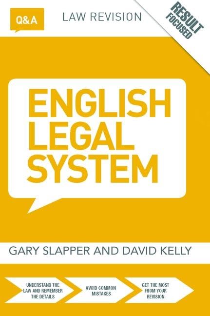 Q&A English Legal System (Questions and Answers) Law