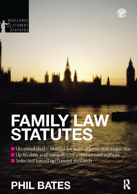 Family Law Statutes (Routledge Student Statutes) Law