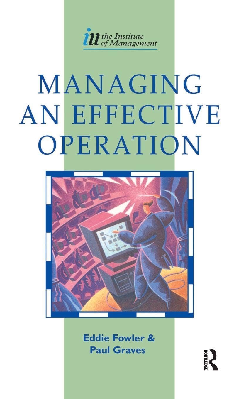 Product Image: Managing an Effective Operation