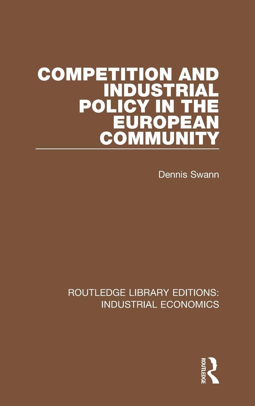 Competition and Industrial Policy in the European Community Business, Finance & Career