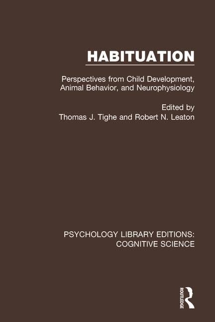 Habituation: Perspectives from Child Development, Animal Behavior, and Neurophysiology (Psychology Library Editions: Cognitive Science, 26, Band 26) Medicine