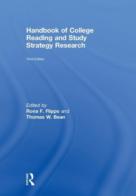 Handbook of College Reading and Study Strategy Research Reference Books