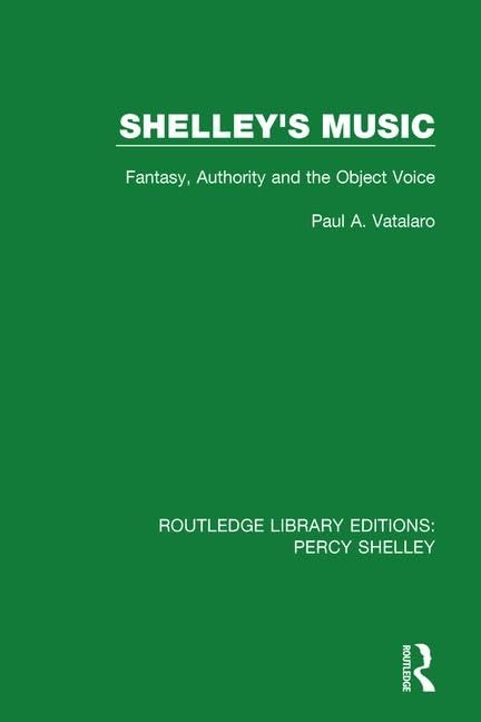 Shelley's Music: Fantasy, Authority and the Object Voice (Rle: Percy Shelley, 4, Band 4) Poetry