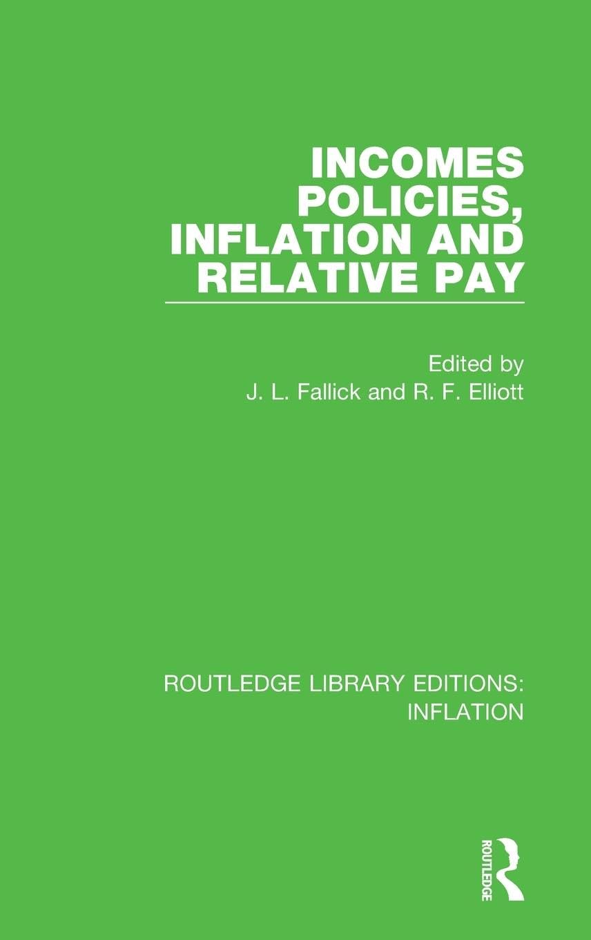 Product Image: Incomes Policies, Inflation and Relative Pay
