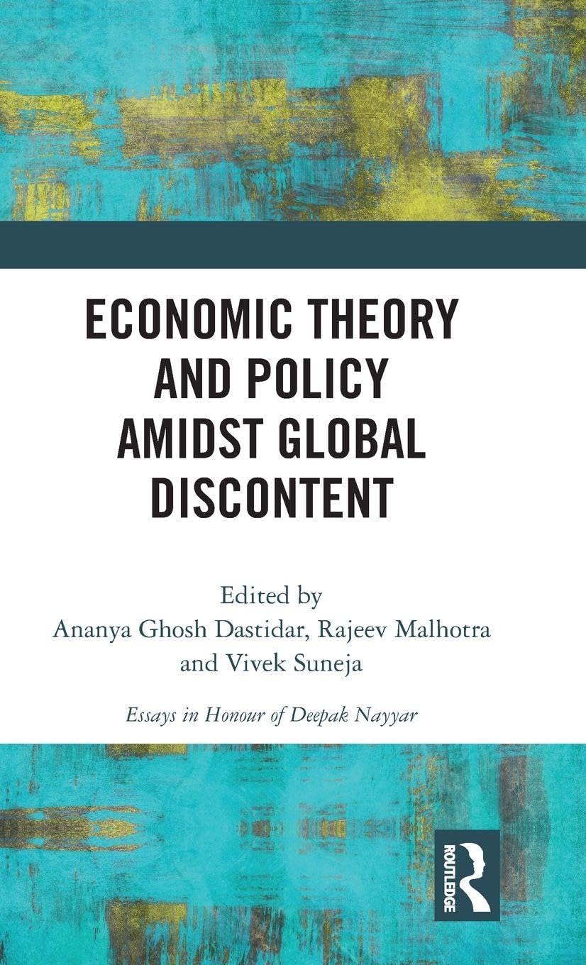 Economic Theory and Policy amidst Global Discontent Law