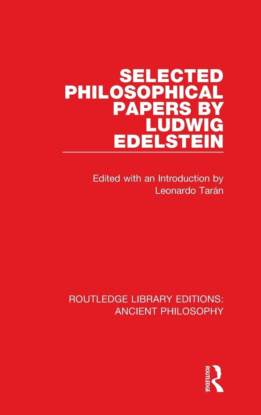 Product Image: Selected Philosophical Papers by Ludwig Edelstein