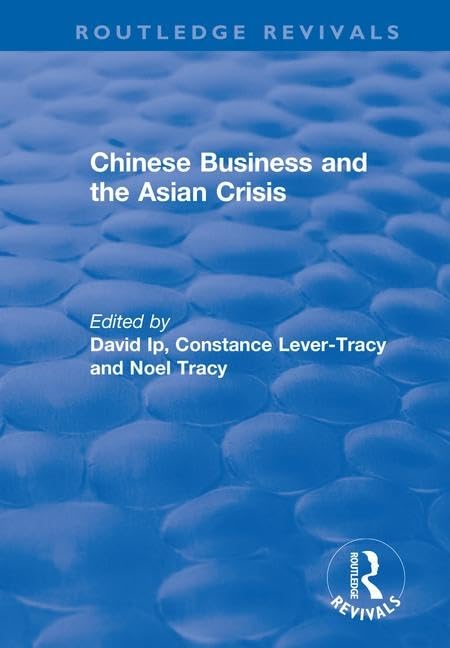 Chinese Business and the Asian Crisis Social Sciences