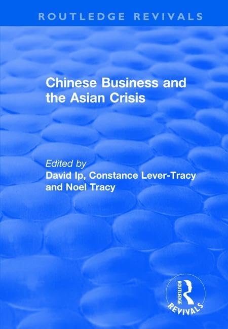 Chinese Business and the Asian Crisis (Routledge Revivals) Books