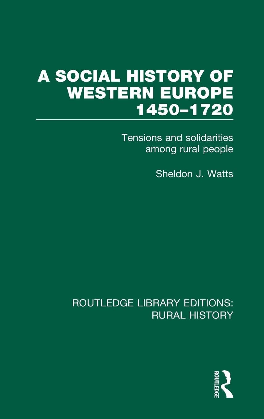 A Social History of Western Europe, 1450-1720 Social Sciences