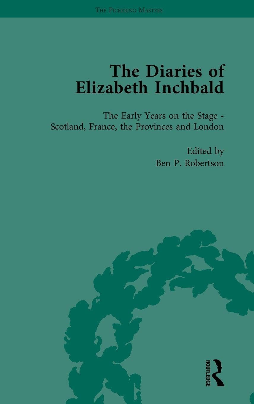 The Diaries of Elizabeth Inchbald Vol 1 Essays & Short Stories