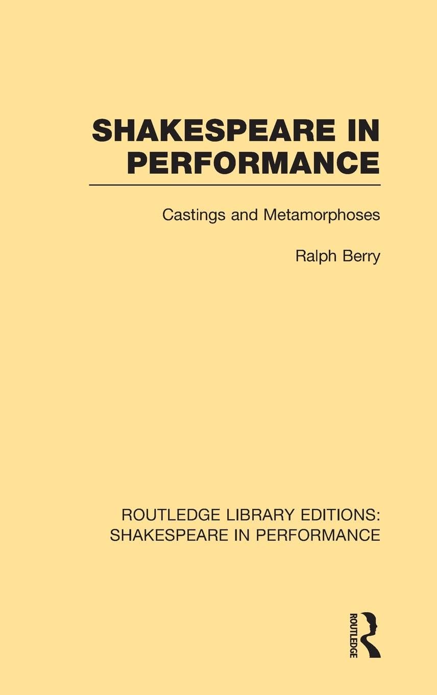 Shakespeare in Performance Contemporary literature