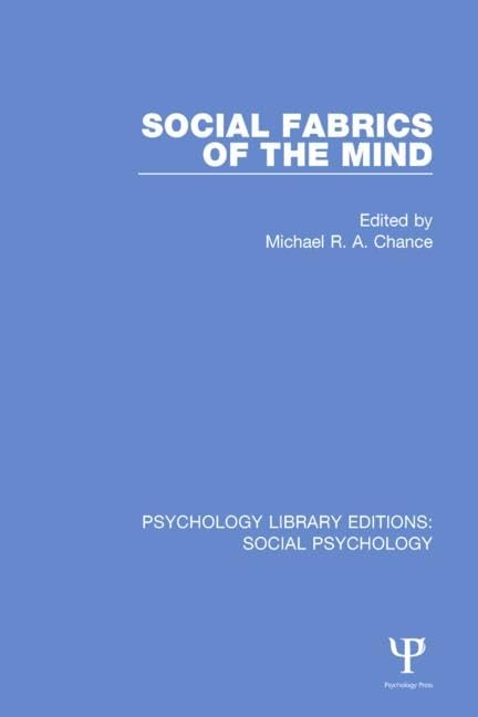 Social Fabrics of the Mind (Psychology Library Editions: Social Psychology) Social Sciences