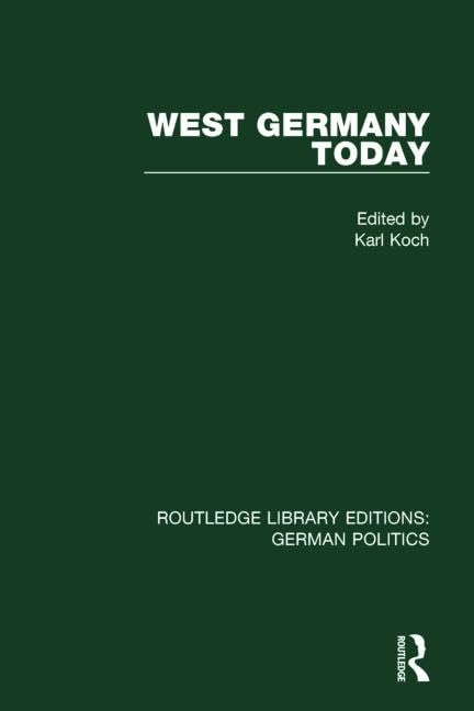 West Germany Today (Routledge Library Editions: German Politics) Law