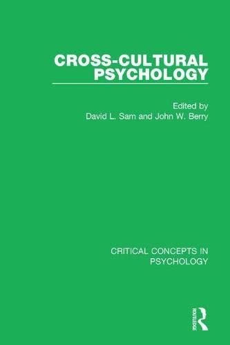 Cross-Cultural Psychology: Critical Concepts in Psychology Psychology