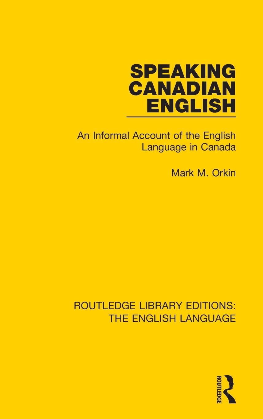 Speaking Canadian English Social Sciences