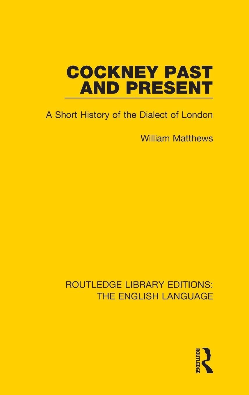 Cockney Past and Present Social Sciences Books