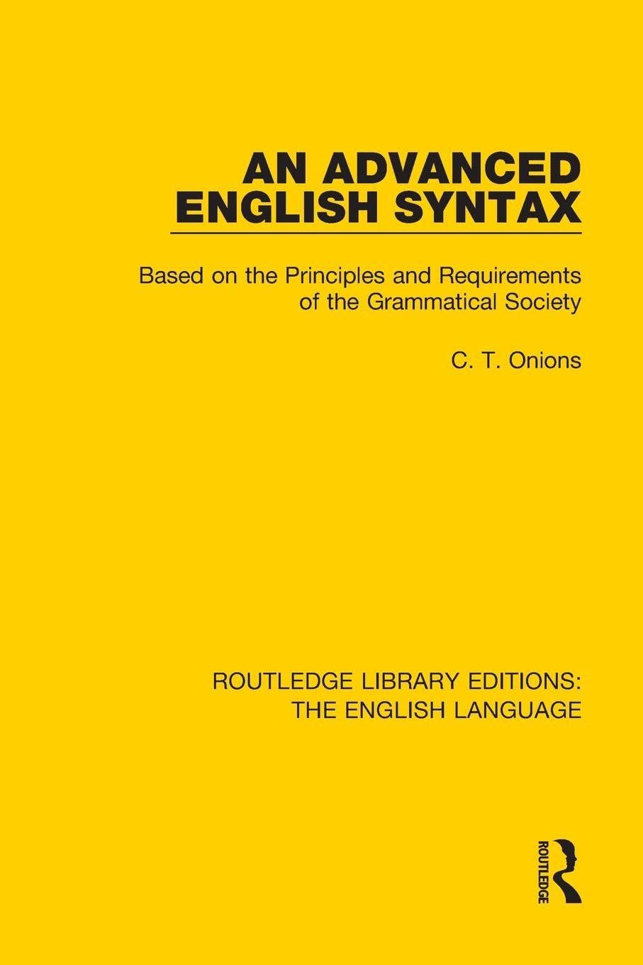 An Advanced English Syntax Social Sciences