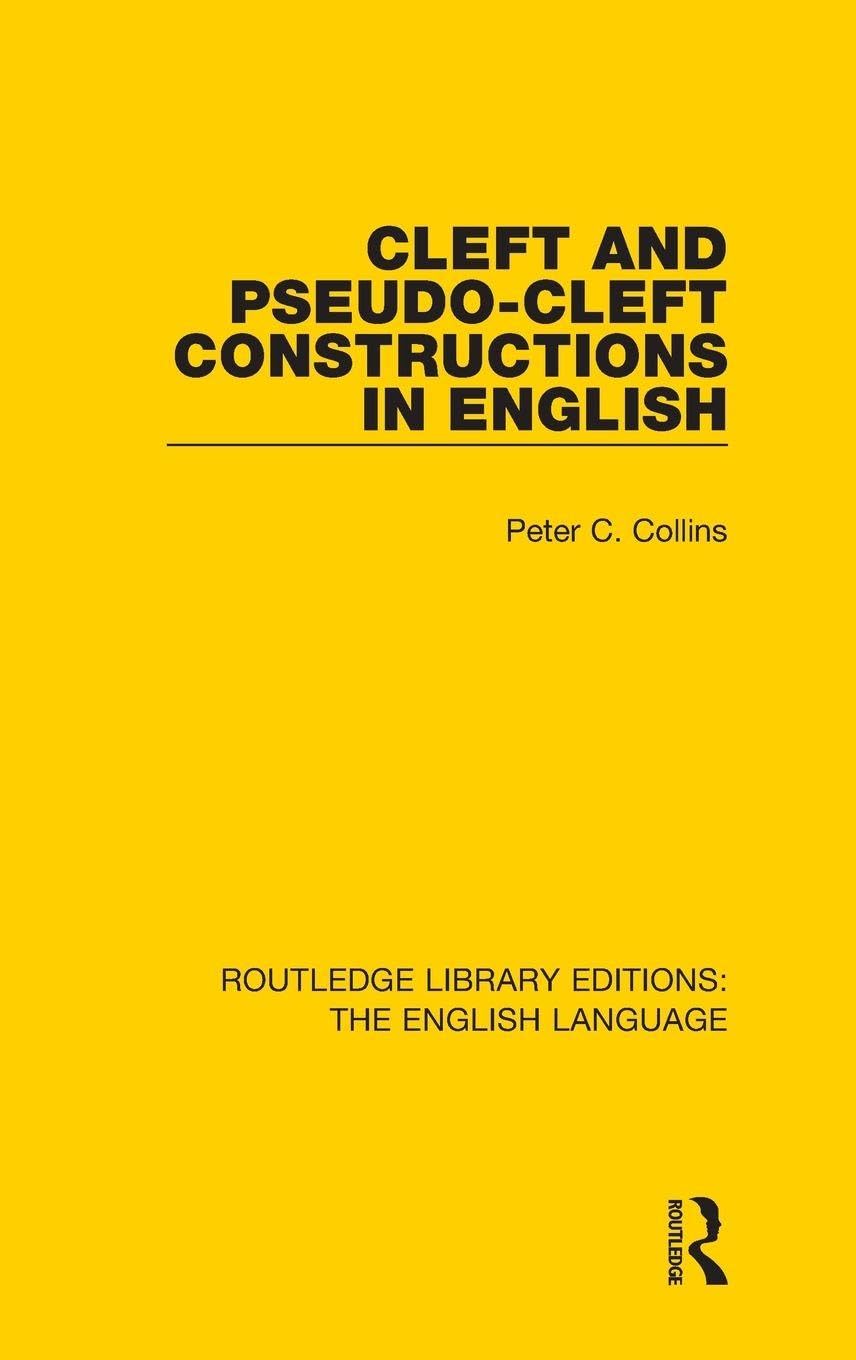 Product Image: Cleft and Pseudo-Cleft Constructions in English