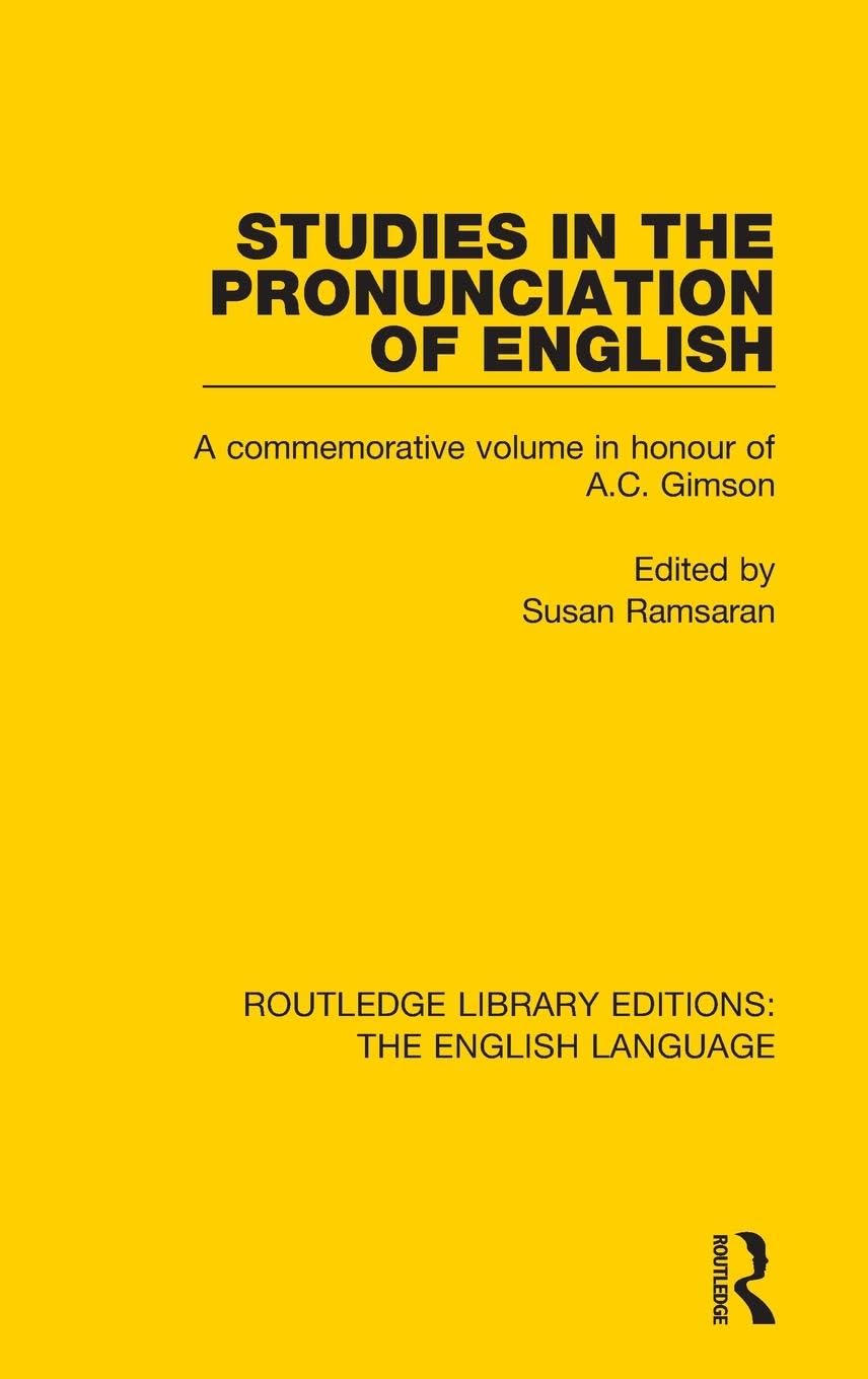 Studies in the Pronunciation of English book