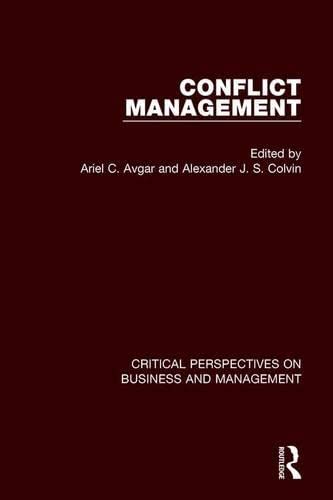 Conflict Management: Critical Perspectives on Business and Management Law