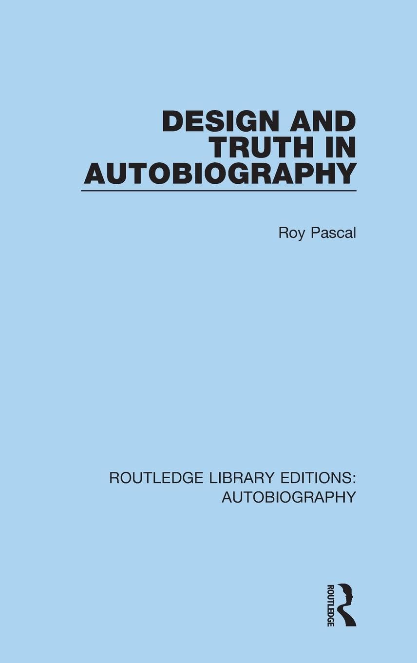 Product Image: Design and Truth in Autobiography