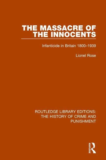 Massacre of the Innocents: Infanticide in Great Britain 1800-1939 (Routledge Library Editions: the History of Crime and Punishment, 7, Band 7) Law