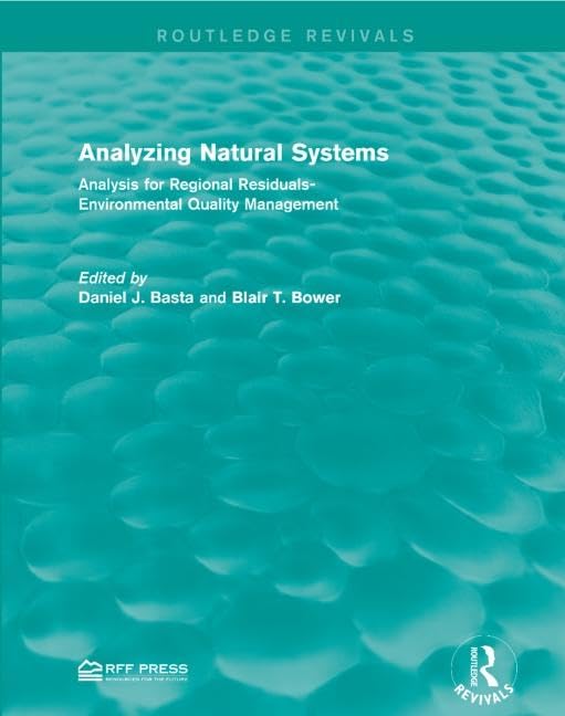 Analyzing Natural Systems: Analysis for Regional Residuals-Environmental Quality Management (Routledge Revivals) Business & Technology
