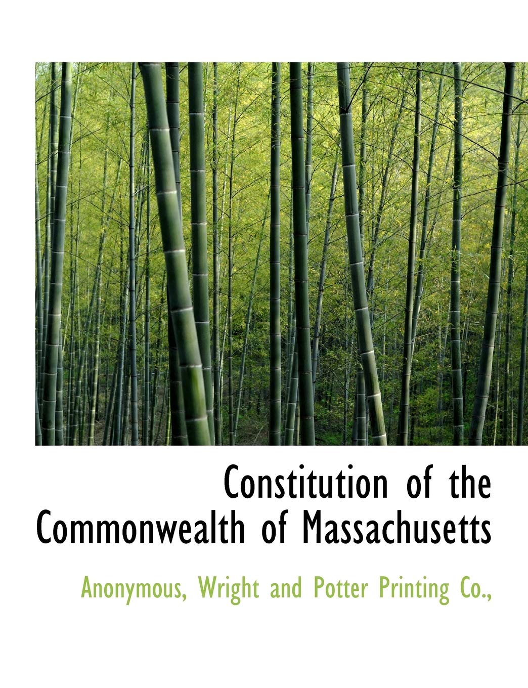 Constitution of the Commonwealth of Massachusetts book